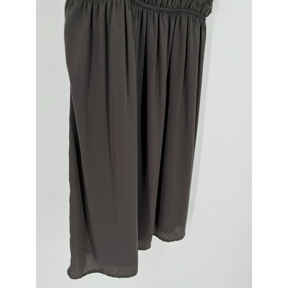 Francesca's Collection Dark Grey Sleeveless Dress Beaded Neckline Size L large - Picture 3 of 10